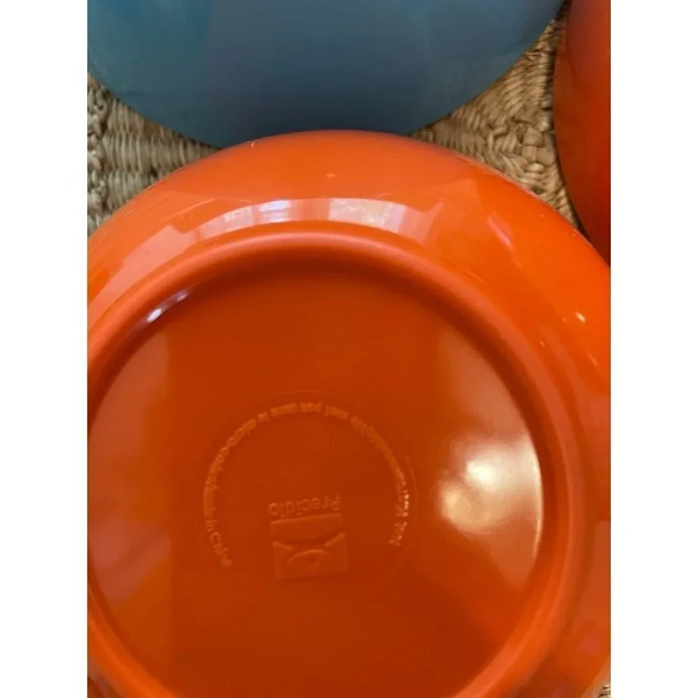 Precidio Melamine Floral Orange Bowls & Blue Bowl